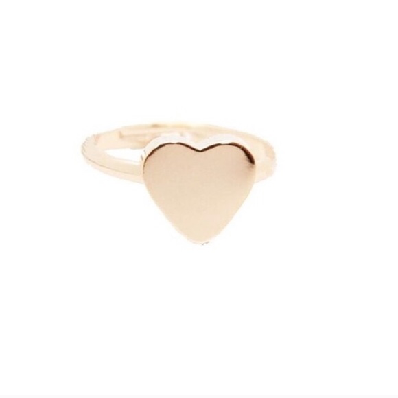 Jewelry - Gold plated adjustable heart ring